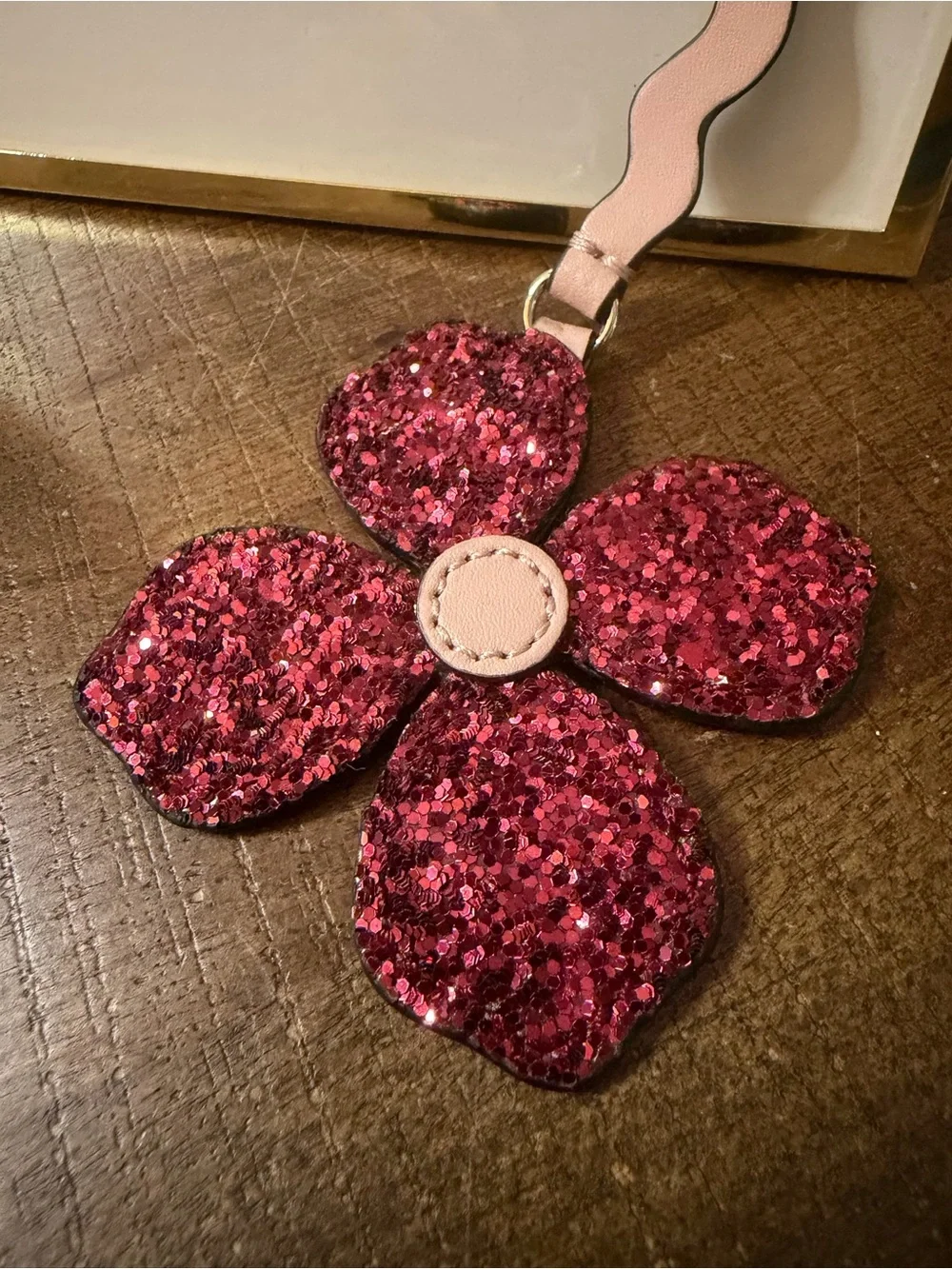 Kate Spade NY Glitter Flower Bag Charm